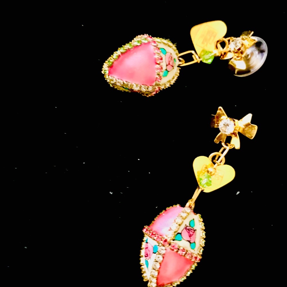 Lunch at The Ritz Jewel Pink Easter Egg Earrings